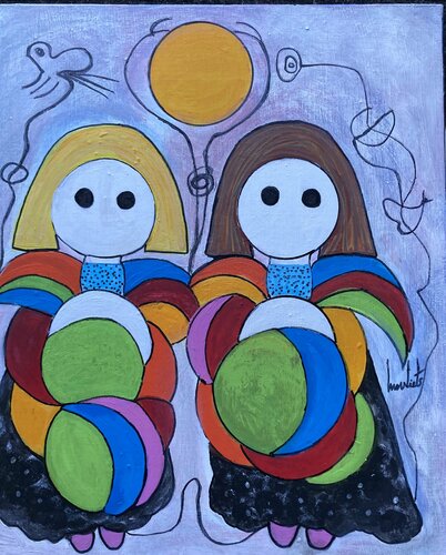 Iris&Elaïa von Mariam Mouliets, Malerei kaufen auf Singulart