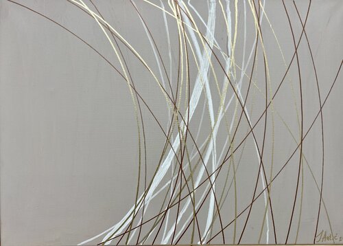 Orbits in Gold 2 di Jelena Antic, Pittura in vendita su Singulart