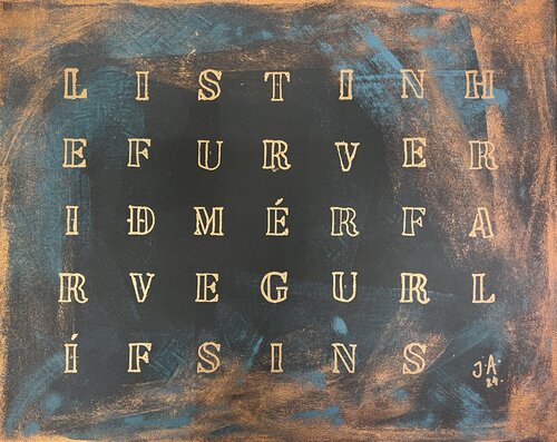 Note from a friend 2 van Jelena Antic, Schilderij te koop op Singulart