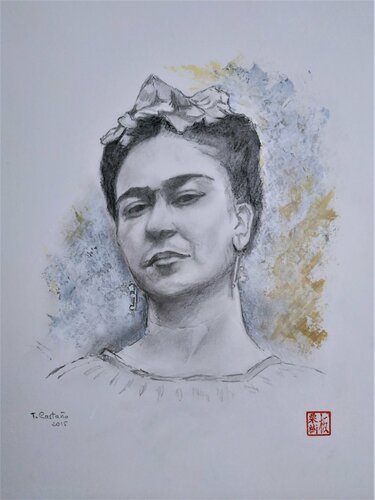 Frida Kahlo von Tomás Castaño, Zeichnungen kaufen auf Singulart
