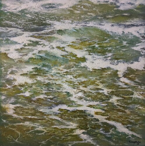 Mar en movimiento 1 by Tomás Castaño, Painting for Sale on Singulart