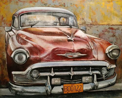 Old Cadillac di Tomás Castaño, Pittura in vendita su Singulart