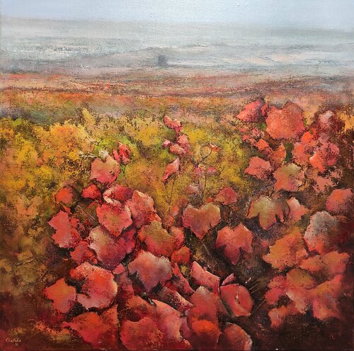 Viñedos en otoño van Tomás Castaño, Schilderij te koop op Singulart