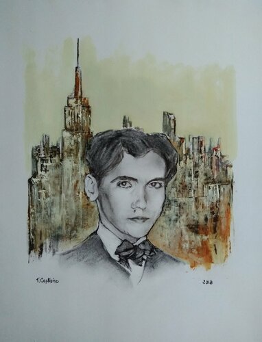 Federico García Lorca par Tomás Castaño, Œuvre sur papier en vente sur Singulart
