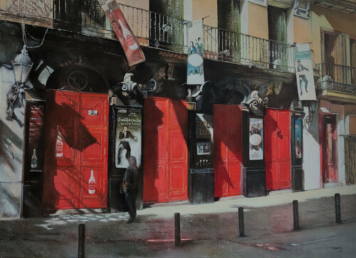 Teatro Lara- Madrid di Tomás Castaño, Pittura in vendita su Singulart