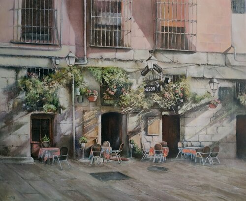 Rincón de la Cava- Madrid di Tomás Castaño, Pittura in vendita su Singulart