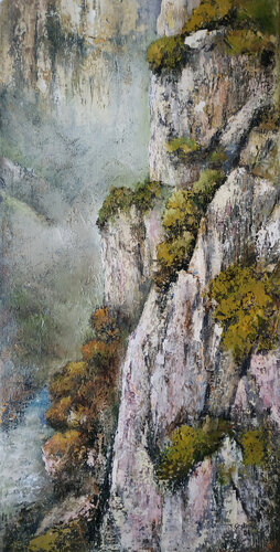 La Foz de Arbayún-Navarra par Tomás Castaño, Peinture en vente sur Singulart