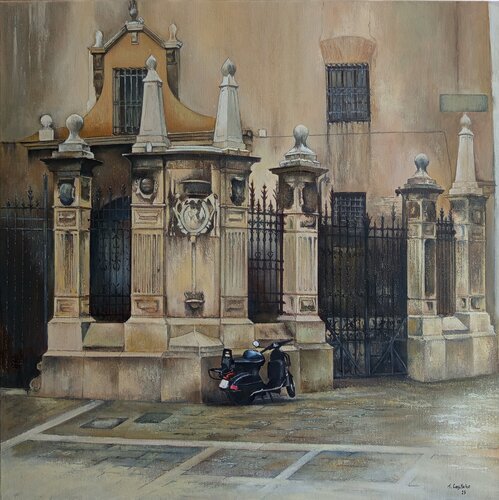 La verja del patriarca- Valencia par Tomás Castaño, Peinture en vente sur Singulart