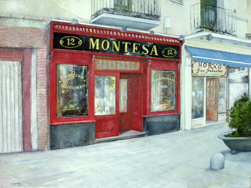 Carnicería Montesa- Zaragoza by Tomás Castaño, Painting for Sale on Singulart