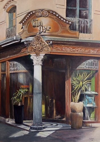 Gin Ger pub- León by Tomás Castaño, Painting for Sale on Singulart