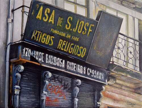 Oporto-Casa S. Jose en Rua das flores van Tomás Castaño, Schilderij te koop op Singulart