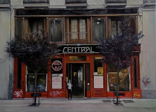Café Central-Madrid by Tomás Castaño, 회화 for Sale on Singulart