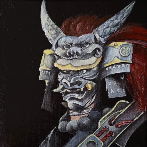 Kabuto- Máscara Samurai di Tomás Castaño, Pittura in vendita su Singulart