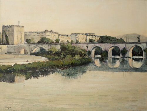 Puente romano-Cordoba van Tomás Castaño, Schilderij te koop op Singulart