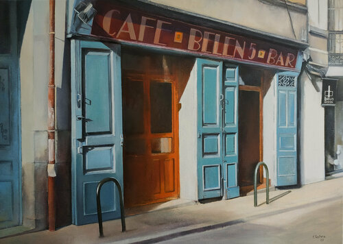 Café Belén-Madrid von Tomás Castaño, Malerei kaufen auf Singulart