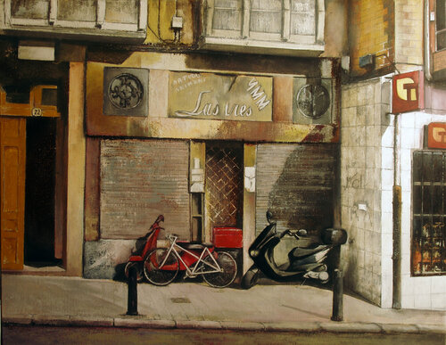 Las 3 MMM Cabildo de arriba di Tomás Castaño, Pittura in vendita su Singulart