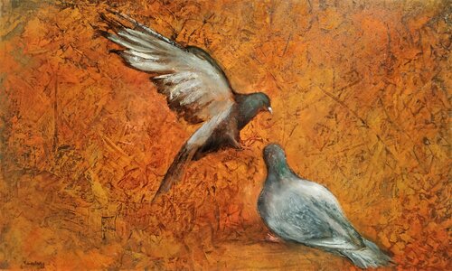 Palomas de Tomás Castaño, Pintura a la venta en Singulart