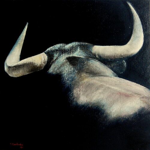Toro visto desde arriba by Tomás Castaño, Painting for Sale on Singulart