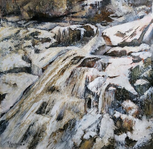 Nieve en la cascada von Tomás Castaño, Werk auf Papier kaufen auf Singulart