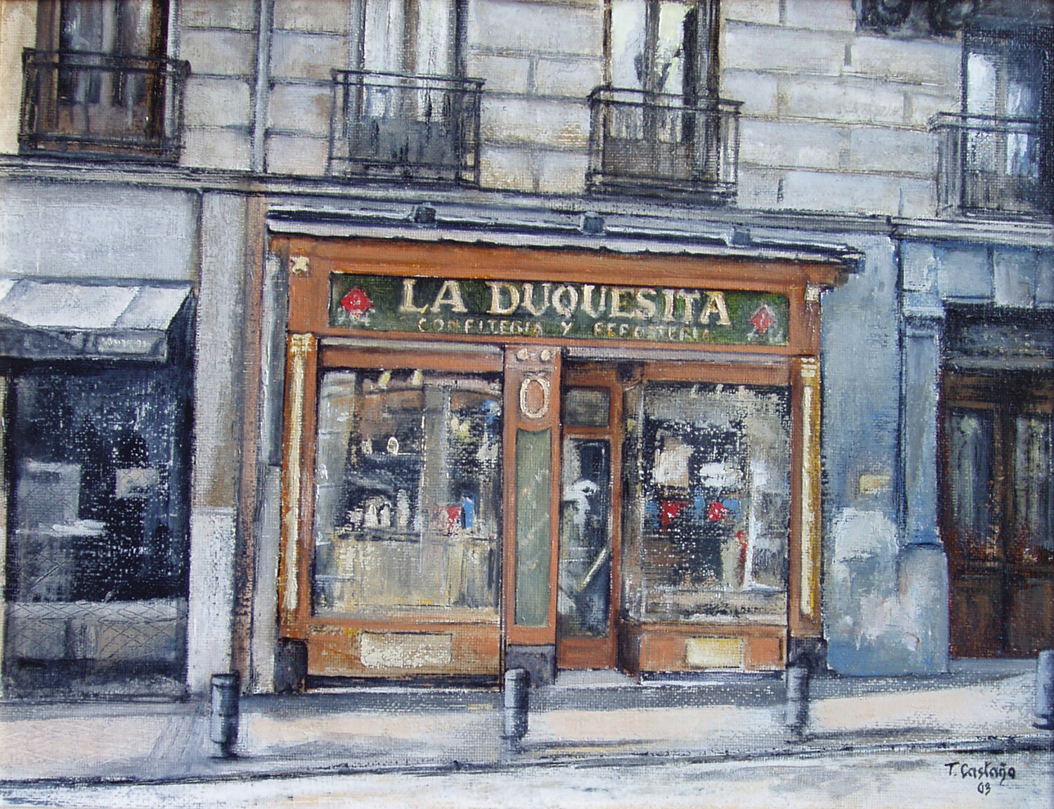 Pastelería La Duquesita- Madrid Tomás Castaño Originalgemälde zu verkaufen