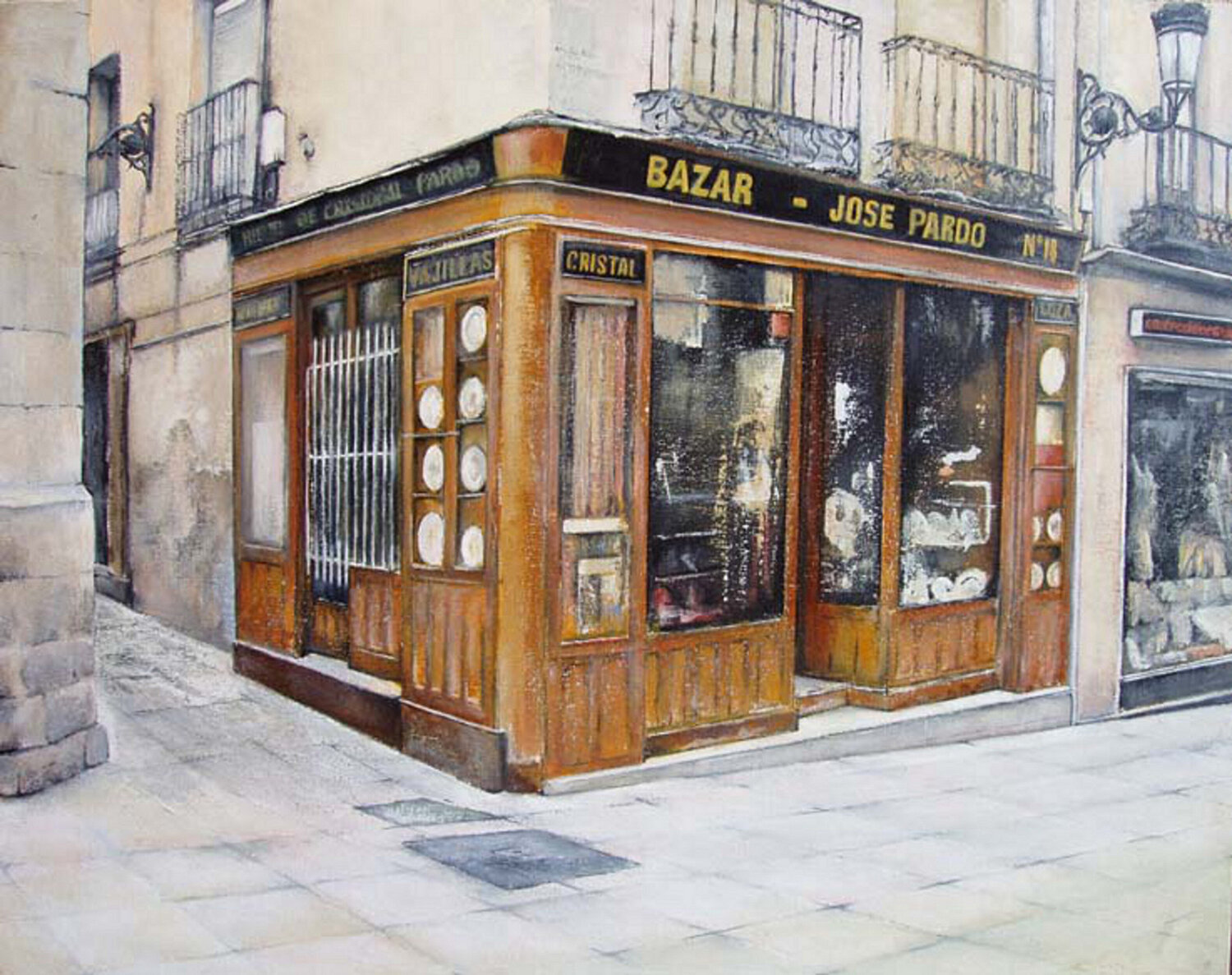 Bazar José Pardo- Ávila Tomás Castaño Dipinto originale in vendita