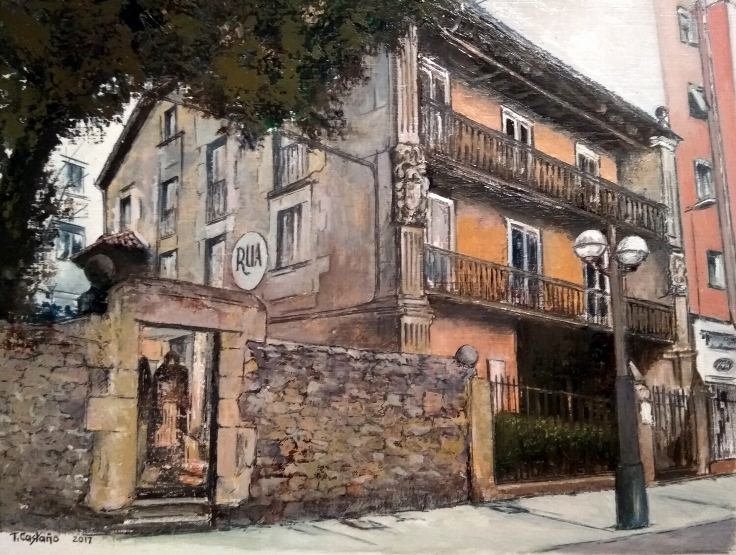 Casona Calderón- Torrelavega-Cantabria Tomás Castaño Originalgemälde zu verkaufen