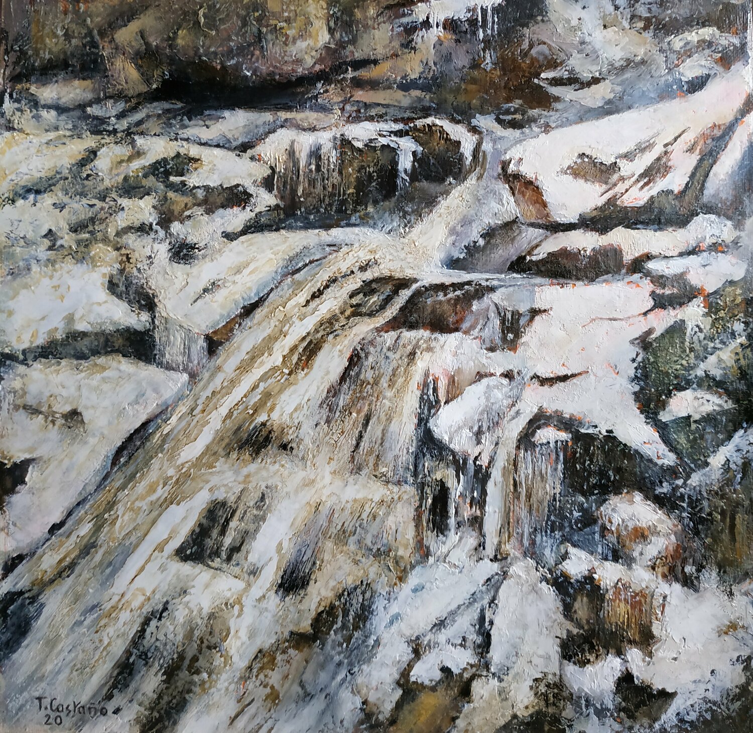 Nieve en la cascada Tomás Castaño