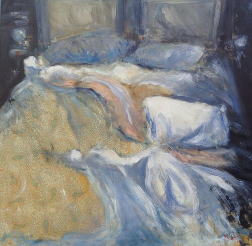 Tra cuscini e coperte von Simone Butturini, Malerei kaufen auf Singulart