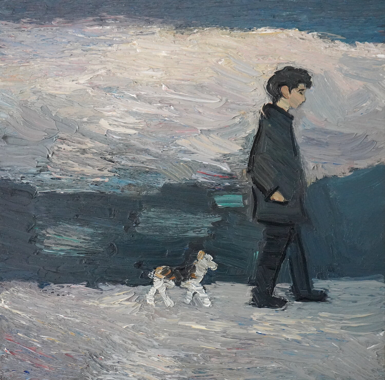 Walking on clouds de Nicolae Prisac (2023): Pintura Óleo en Lienzo