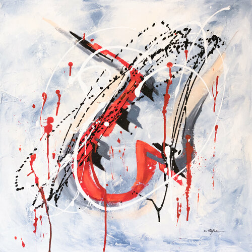 Mélodie du Jazz - hommage à Jackson Pollock | Art Abstrait Cristina Stefan