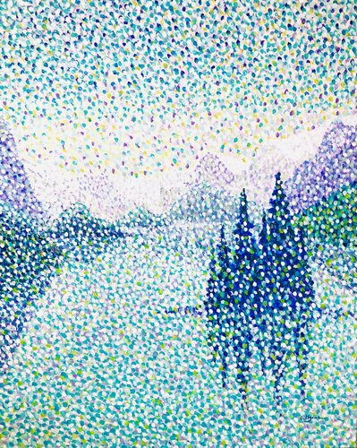 Spirit Island, Symphonie au Lac Maligne de Cristina Stefan, Pintura a la venta en Singulart