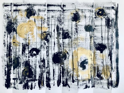 Codes mnémoniques #007  - Art Abstrait contemporain en Noir et Blanc | Mémoire par Cristina Stefan, Œuvre sur papier en vente sur Singulart