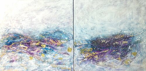 Diptyque :  Symphonie de couleurs I et II  |   Colour Symphony I and II par Cristina Stefan, Peinture en vente sur Singulart