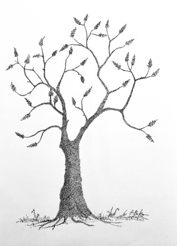 Arbre solitaire di Cristina Stefan, Opera su carta in vendita su Singulart