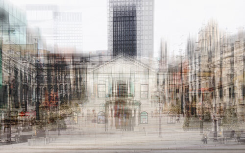 Place Royale, Montréal (sur papier aquarelle) von Cristina Stefan, Fotografie kaufen auf Singulart