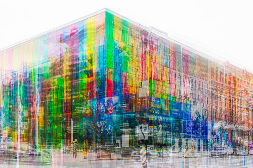 Les couleurs du Palais des Congrès de Montréal (sur papier aquarelle) Cristina Stefan