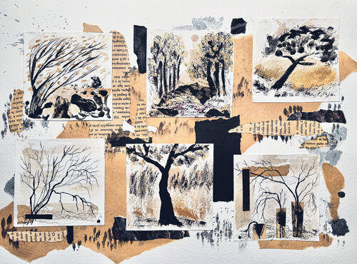 Au gré du temps by Cristina Stefan, Work on Paper for Sale on Singulart