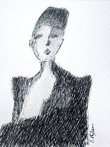 La Silencieuse - Figure no 1 von Cristina Stefan, Zeichnungen kaufen auf Singulart