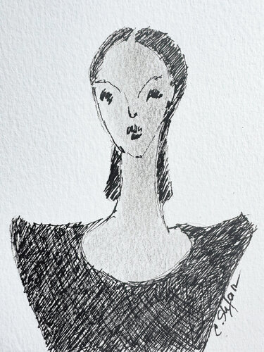 En confiance - Figure no 2 de Cristina Stefan, Dibujo a la venta en Singulart