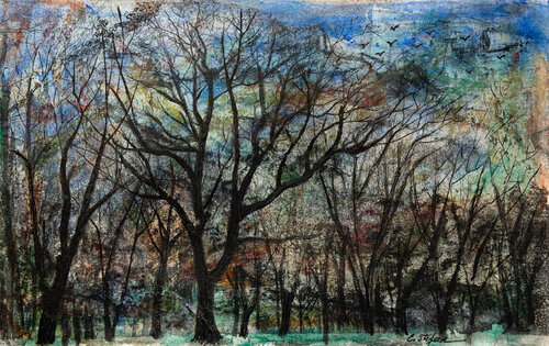 Nuit d'hiver par Cristina Stefan, Œuvre sur papier en vente sur Singulart