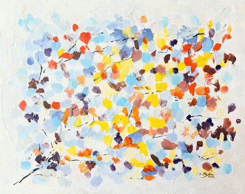 Éveil printanier avec Forsythia par Cristina Stefan, Peinture en vente sur Singulart