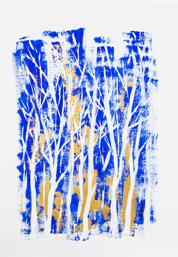 À travers la forêt by Cristina Stefan, Work on Paper for Sale on Singulart