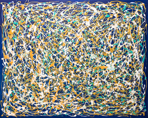 La Mer - Hommage à Jackson Pollock | Peinture Abstraite Cristina Stefan