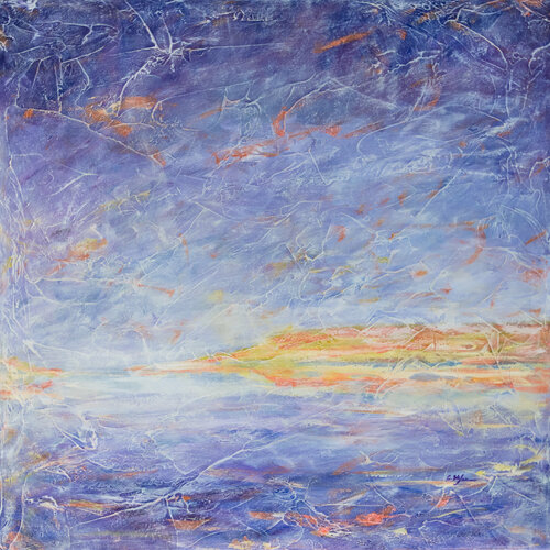 Paysage marin au coucher du soleil  | Seascape at sunset  |   Paisaje marino al atardecer von Cristina Stefan, Malerei kaufen auf Singulart