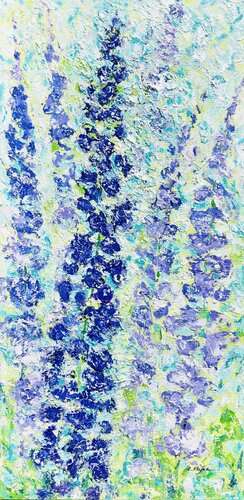 Delphiniums de Cristina Stefan, Pintura a la venta en Singulart