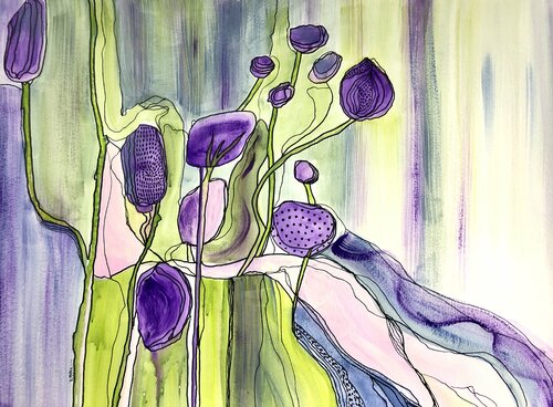 Jardin anglais  |  English garden  | di Cristina Stefan, Opera su carta in vendita su Singulart