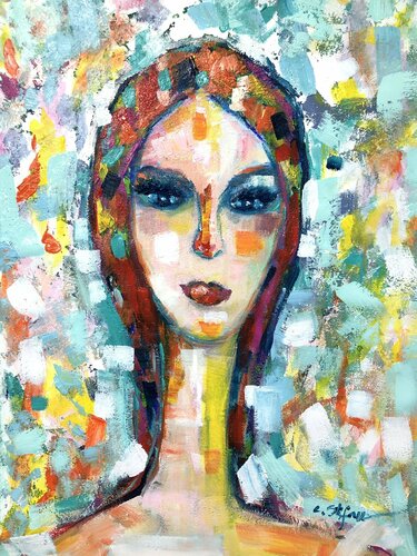 Coup de soleil  |  Sunburn  |  Golpe del sol  |  Sonnenbrand by Cristina Stefan, Painting for Sale on Singulart