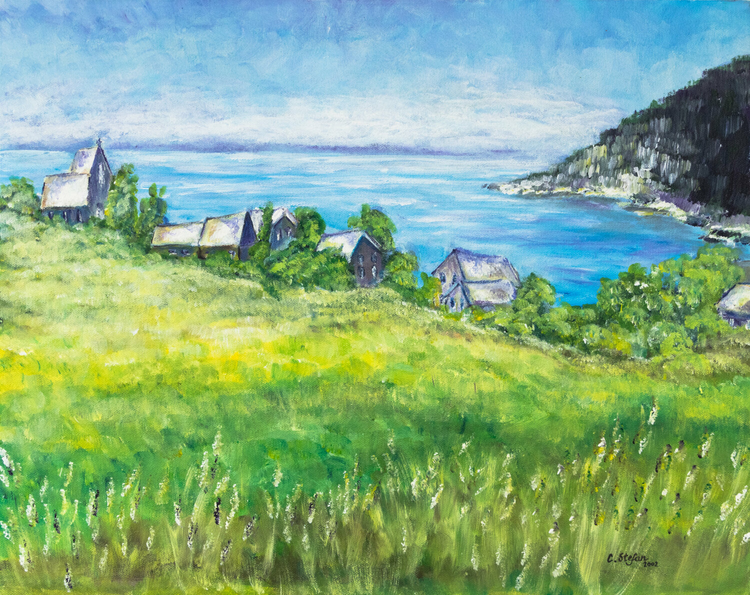 Malbaie - Paysage de Charlevoix, Québec, Canada Cristina Stefan Originalgemälde zu verkaufen
