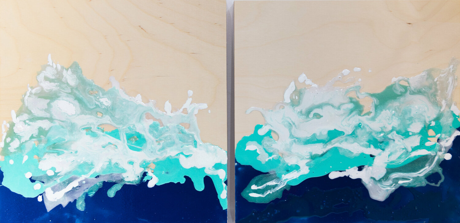 Les mouvements de la mer - diptyque Cristina Stefan