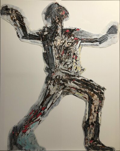 Le lanceur by Anne Iris, Painting for Sale on Singulart